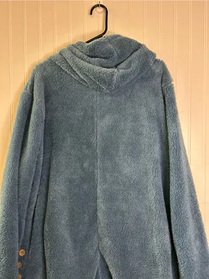 Fuzzy Women's Hooded Fleece Hoodie Blue Size XL thumbnail 6