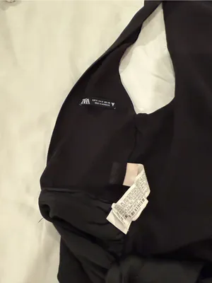 Zara Black Satin Crop Top thumbnail 4