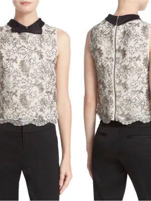 ALICE‎ + OLIVIA Maine Beaded Sleeveless Top thumbnail 2