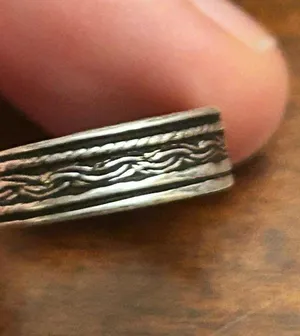 925 sterling silver ring band m31 1.08g size 2.25 thumbnail 1