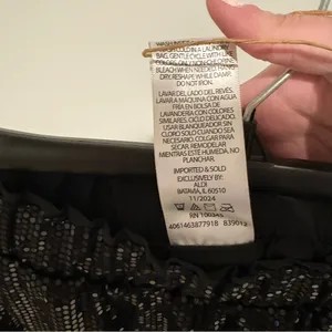 Serra‎ sequin elastic waist midi skirt black size large thumbnail 6