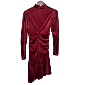 A.L.C. Frank Marcel Long Sleeve Corduroy Cocktail Dress Burnt Siena Orange Size‎ 2 thumbnail 4