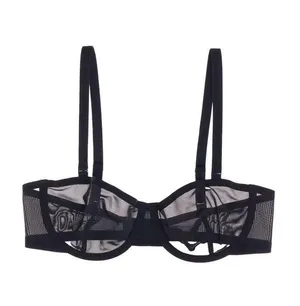 CUUP Balconette Black Mesh Bra Size 34B thumbnail 1