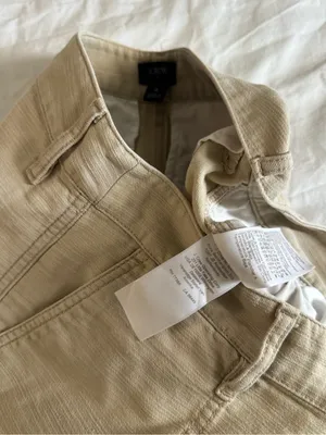 J. Crew Women’s Tan Cream Khaki Camp Straight Leg Ankle Pants 100% cotton US 4 thumbnail 10