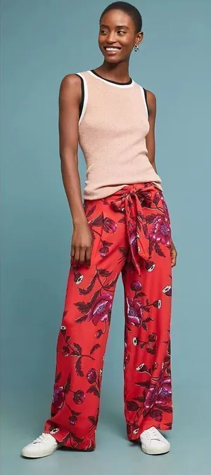 ✨Ett:twa by Anthropologie Margo Wide-Leg Sz 4P Trousers✨ thumbnail 1