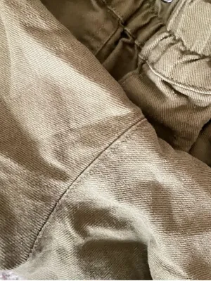 Quince Organic Cotton Linen Twill Straight Leg Pant Army Green Crop Medium thumbnail 10