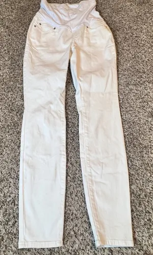 Gap Maternity White Skinny Jeans Full Panel‎ Size 27 4R Denim Pants thumbnail 1
