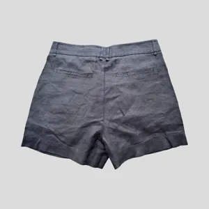 Free People Chelsea Pleated Linen Shorts Black Size 10 100% Linen High Rise thumbnail 6