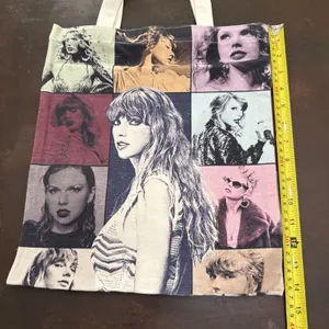 Taylor Swift Canvas Tote Bag Unisex Med Eras Tour Concert Merch Music Shopping thumbnail 4