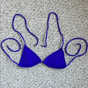 Venus Blue Triangle String Bikini Top thumbnail 1