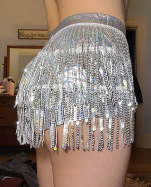 SheIn sequin skirt with shorts thumbnail 1