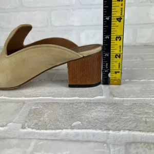 Thelma The Ava Mules Womens 38 8 US Wheat Suede Leather Block Heel Classic Italy thumbnail 15