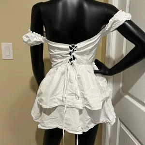 Ruffle Mini Skirt Corset Dress Mini Dress Off Shoulders Dress Slim Dress Summer thumbnail 7
