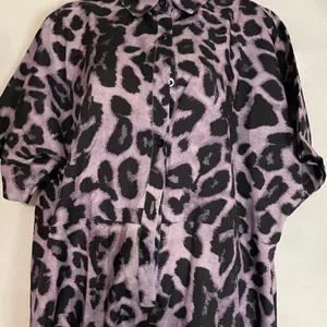 Elegant Black and Pink Leopard Jumpsuit Size XXL thumbnail 3