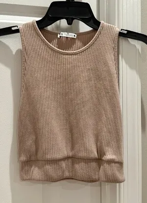 Zara Ribbed Tank Top thumbnail 1