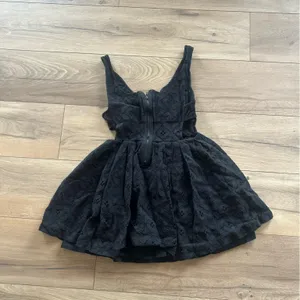 Free People Mini Eyelet Sundress in Black thumbnail 3