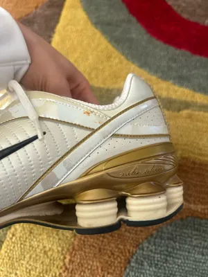 NWOT Nike Shox Turbo Pearl White Camo Gold Sneakers Vintage Retro Women’s Size 8 thumbnail 6