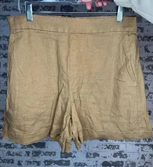 Banana republic | women tan linen blend shorts thumbnail 1