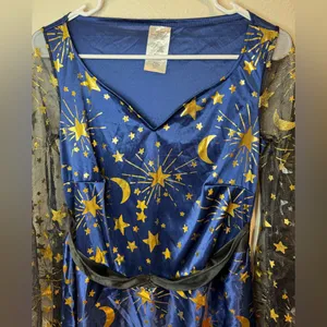 Target Adult Navy Moonlight Witch Halloween Costume WITHOUT‎ Hat Size S thumbnail 6