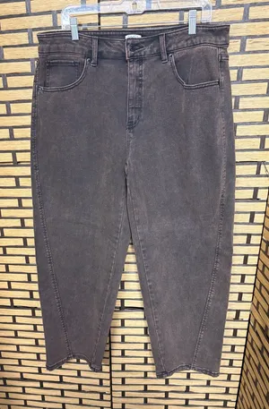 Time and tru brown barrel leg jeans size 16 thumbnail 1