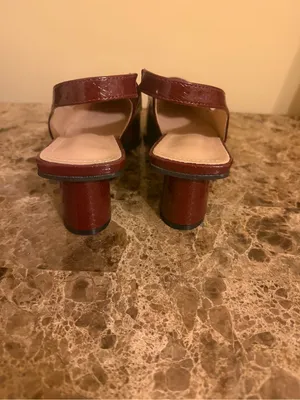 Women’s Pointed Slingback Loafers in Burgundy with beautiful Gold Hardware New! thumbnail 4
