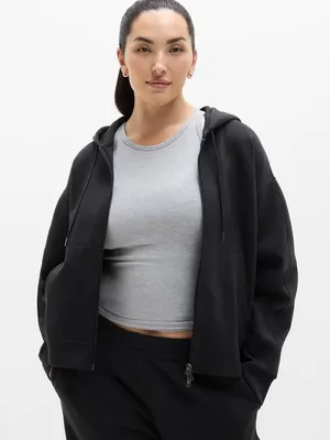 New Athleta M Form Knit Full Zip Sweatshirt Hoodie Black Medium Regular thumbnail 3