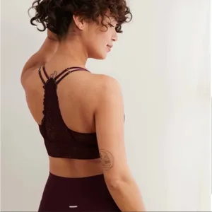 Aerie Plum Purple Desert Lace Racerback Bralette Size Small 2862 thumbnail 7