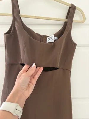 Princess Polly Brown Cutout Dress thumbnail 5