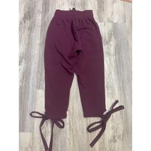 Gymshark Ark Womens High Waisted Tie‎ Cuff Joggers Maroon Size XS thumbnail 5