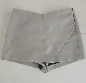 New Zara Gray Asymmetric Wrap Mini Skort Size XXL thumbnail 1