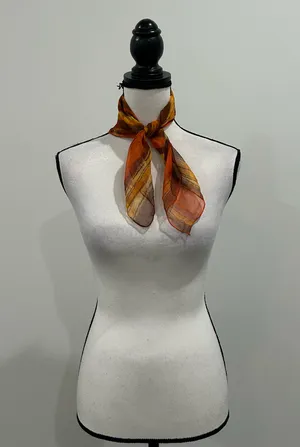 Autumn Toned Hair Scarf Orange thumbnail 4