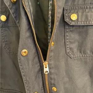 J. Crew Relaxed Boyfriend Field Jacket Olive Green Utility Brass Buttons XS thumbnail 7