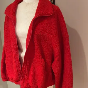 Old Navy Red Fleece Zip-Up Jacket Size XL thumbnail 3
