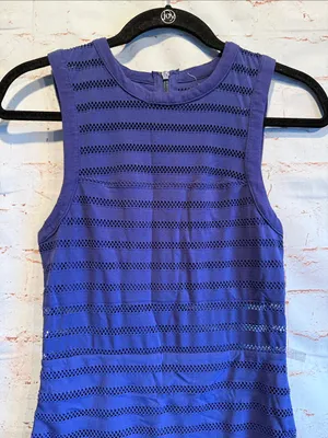 UO silence noise Sleeveless Purple Mini Dress bodycon Textured mesh Small thumbnail 2