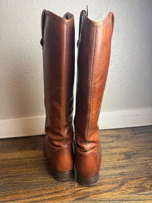 Frye Melissa Button Tall Riding Boots 77167 Cognac Brown Leather Women’s 8.5 B‎ thumbnail 4
