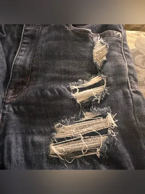 American Eagle Next Level Stretch Distressed Jean Shorts thumbnail 7