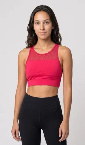 ZYIA ACTIVE RED All Star Mesh-Detail Sports Bra thumbnail 1