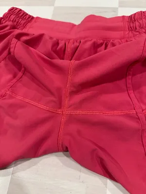 lululemon hotty hot low rise lr lined short 4” long in lip gloss 4 W7AWBT thumbnail 7