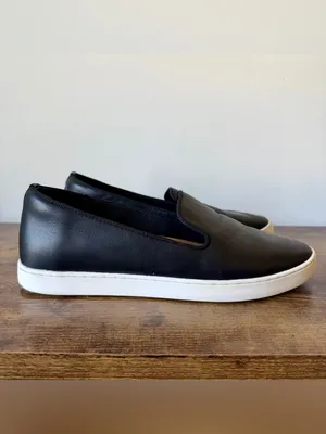 Birdies The Swift Black Leather Slip On Sneakers Women’s Size 10 Loafers thumbnail 4