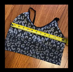 Leopards black and gray sports bra- one size thumbnail 7