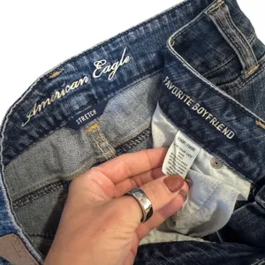 American Eagle Favorite Boyfriend Jeans Stretch Blue Low Rise‎ 8S 8 Short Y2K thumbnail 3