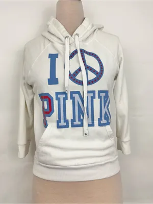 Victoria’s Secret PINK old school vintage peace sign sweatshirt sweater small thumbnail 1