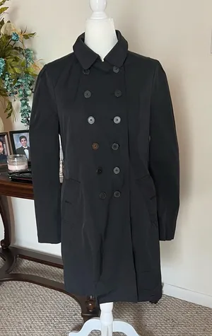 Pelle Studio Women’s Trench Coat – Black – Size XL – Double Breasted thumbnail 1