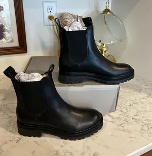NWT Everlane Black Leather Chelsea‎ Lug Sole Boot Size 7 thumbnail 1