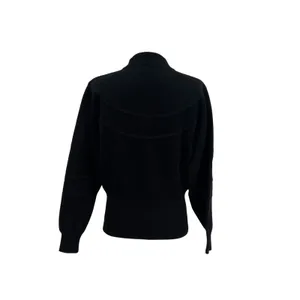 Bogner Vintage 90s Ski Mock‎ Neck Wool Blend Logo Sweater Black Size Small thumbnail 8