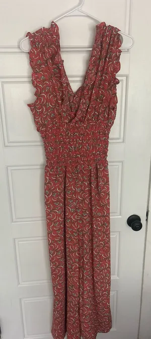 Pink Floral Jumpsuit Size M thumbnail 1