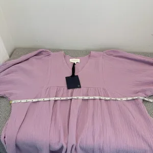 NWT Tuckernuck Pomander Place Lavender Gauze Millie Dress Pockets Size Large thumbnail 9