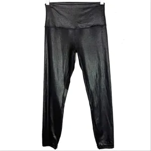 Lululemon Align High Rise Pants 25" Shine Radiate Foil Print Black Yoga Size 6 thumbnail 4