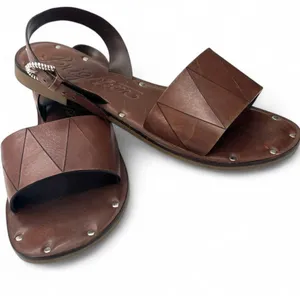 Brighton Asbury Vacchetta Sandals 6 Women's Leather Artisan Slingback Flat thumbnail 1