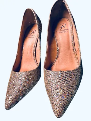 Adrianna Papell Special Occasion Bridal Glitter Sparkle Pointed Heels Size 7.5 thumbnail 3